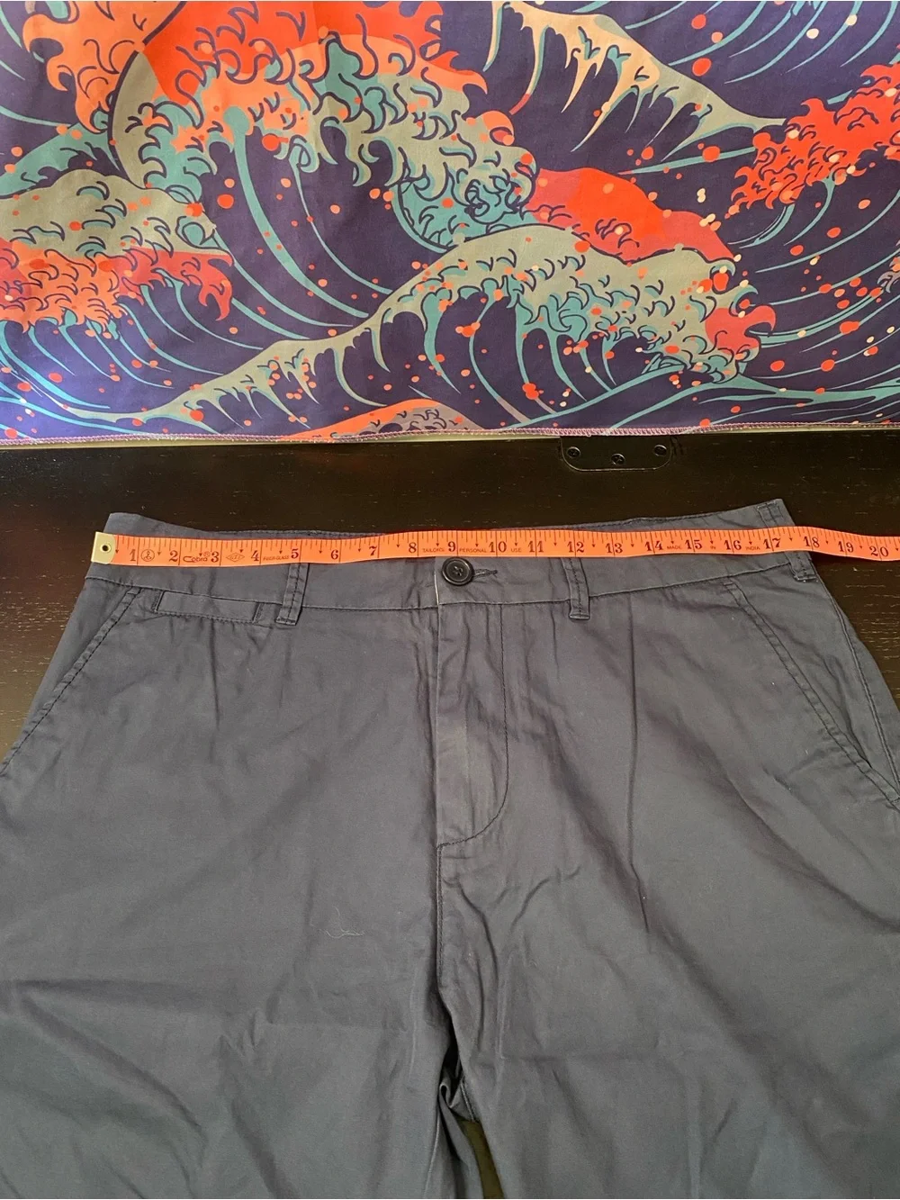 21men Navy Flat-Front Roll-Cuff Shorts